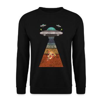 Pizza Ufo - Sweat-shirt Unisexe - noir - Devant - Alina (178cm) & Michal (187cm)