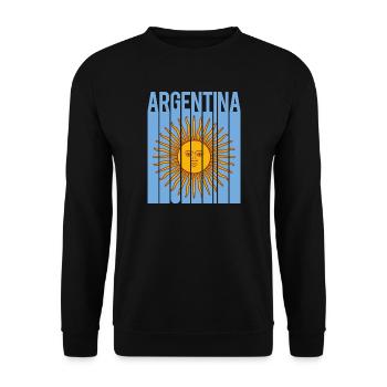 flag of Argentina t-shirt design sol de mayo - Unisex Sweatshirt - black - Front - Alina (178cm) & Michal (187cm)