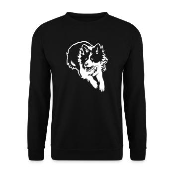 Border Collie "Black Edition" - Unisex Sweatshirt - black - Front - Alina (178cm) & Michal (187cm)