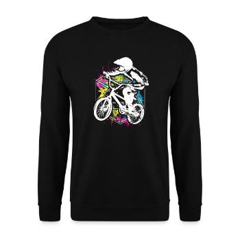 Vélo Bmx coloré - Vélo Bmx coloré - Coloré - Sweat-shirt Unisexe - noir - Devant - Alina (178cm) & Michal (187cm)