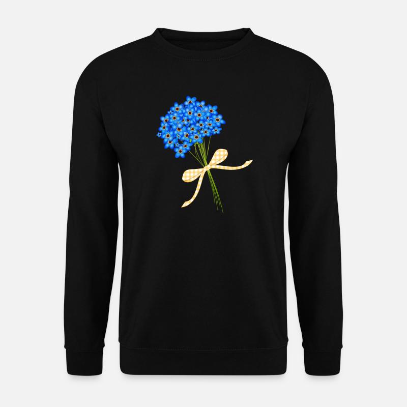 delicate forget-me-not bouquets - Unisex Sweatshirt - black