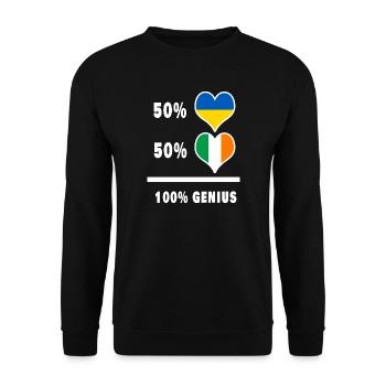 L'Irlande et l'Ukraine - Sweat-shirt Unisexe - noir - Devant - Alina (178cm) & Michal (187cm)