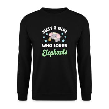 Elefant Elefanten - Unisex Pullover - Schwarz - Vorne - Alina (178cm) & Michal (187cm)
