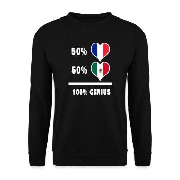 France et Mexique Génie / cadeau - Sweat-shirt Unisexe - noir - Devant - Alina (178cm) & Michal (187cm)
