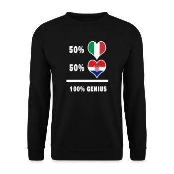 Brillant Italie et Croatie / Cadeau - Sweat-shirt Unisexe - noir - Devant - Alina (178cm) & Michal (187cm)