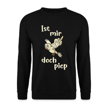 Mir doch egal Mittelfinger Lustiger Vogel lustig - Unisex Pullover - Schwarz - Vorne - Alina (178cm) & Michal (187cm)