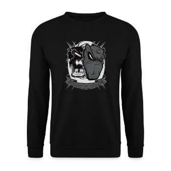 Devil mask - Unisex Pullover - Schwarz - Vorne - Alina (178cm) & Michal (187cm)