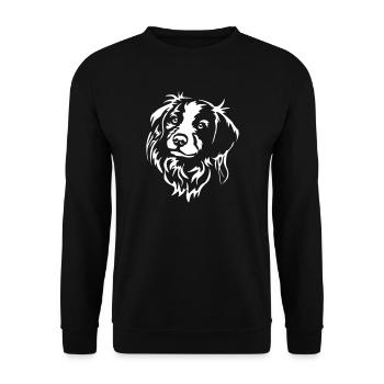 Kooikerhondje Head « Black Edition » - Sweat-shirt Unisexe - noir - Devant - Alina (178cm) & Michal (187cm)