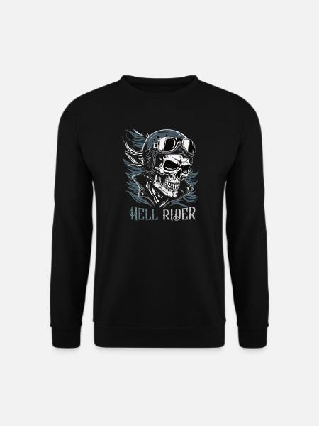 Skull Rider with Goggles - Unisex Sweatshirt - black