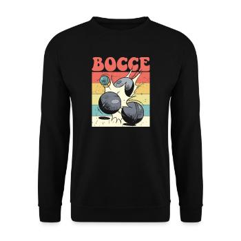 Bocce Spruch Bocce Ball mit Jack Bocci Game Bocce - Unisex Pullover - Schwarz - Vorne - Alina (178cm) & Michal (187cm)