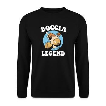 Bocciaspieler Boccia Kugel und Zubehör Boccia - Unisex Pullover - Schwarz - Vorne - Alina (178cm) & Michal (187cm)