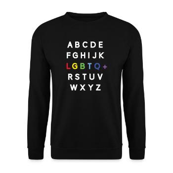 Pride Month LGBTQ - LGBTQ Alphabet - Unisex Sweatshirt - black - Front - Alina (178cm) & Michal (187cm)