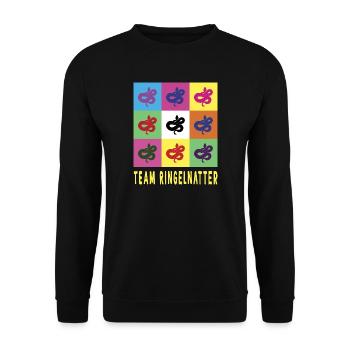 Team grass snake - Unisex Sweatshirt - black - Front - Alina (178cm) & Michal (187cm)