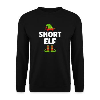 Noël drôle de petit lutin - Sweat-shirt Unisexe - noir - Devant - Alina (178cm) & Michal (187cm)