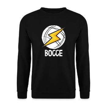 Bocce Spruch Bocce Ball mit Jack Bocci Game Bocce - Unisex Pullover - Schwarz - Vorne - Alina (178cm) & Michal (187cm)