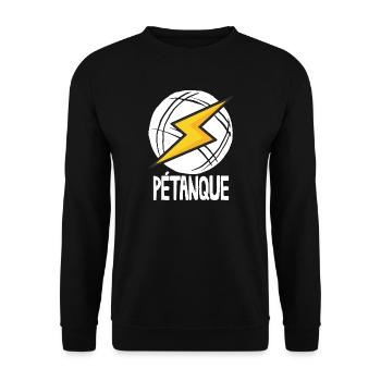 Boules de boules pour bouler et pétanque - Sweat-shirt Unisexe - noir - Devant - Alina (178cm) & Michal (187cm)