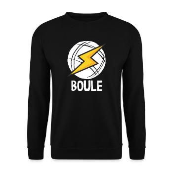 Boule Power! Tenue Boules Boules Boules de Boules Pétanque - Sweat-shirt Unisexe - noir - Devant - Alina (178cm) & Michal (187cm)