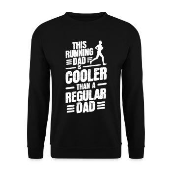 Laufender Vater - Unisex Pullover - Schwarz - Vorne - Alina (178cm) & Michal (187cm)