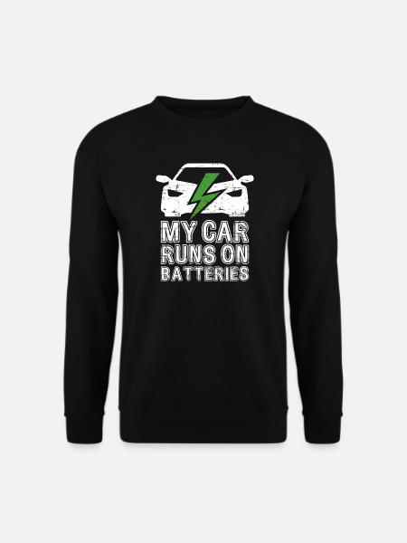 Ma voiture fonctionne sur batteries eCar Voiture électrique - Sweat-shirt Unisexe - noir