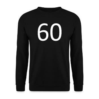 60e anniversaire 60e anniversaire 60 numéro 60 blanc - Sweat-shirt Unisexe - noir - Devant - Alina (178cm) & Michal (187cm)