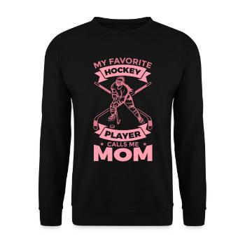 Eishockey Mama - Unisex Pullover - Schwarz - Vorne - Alina (178cm) & Michal (187cm)