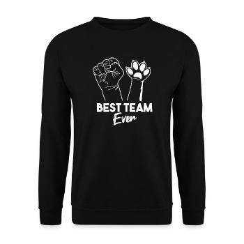 Best Team Ever - Unisex Pullover - Schwarz - Vorne - Alina (178cm) & Michal (187cm)