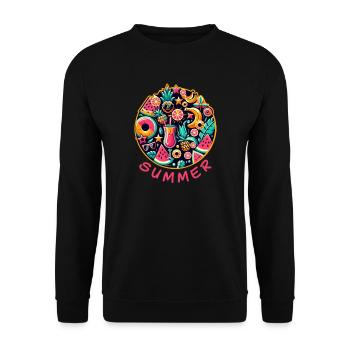 Summer colours - Unisex Sweatshirt - black - Front - Alina (178cm) & Michal (187cm)