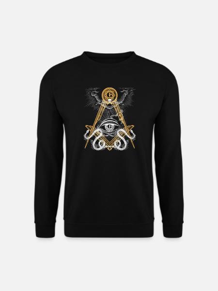 Freimaureraugen-Emblem - Unisex Pullover - Schwarz