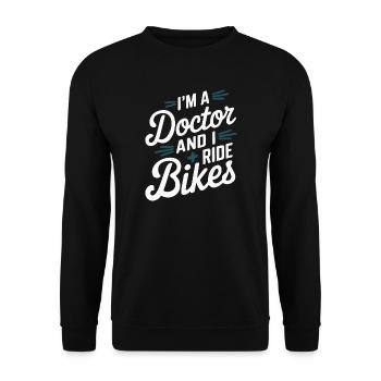 Doctor and Cyclist - Unisex Sweatshirt - black - Front - Alina (178cm) & Michal (187cm)