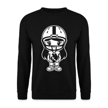 American Football Girls - Unisex Sweatshirt - black - Front - Alina (178cm) & Michal (187cm)