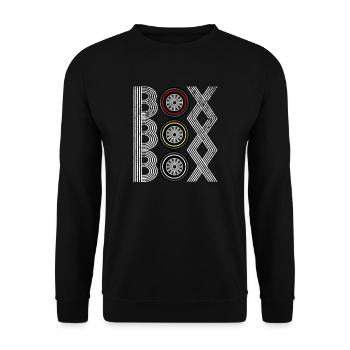 Futuristic abstract pattern with geometric - Unisex Sweatshirt - black - Front - Alina (178cm) & Michal (187cm)