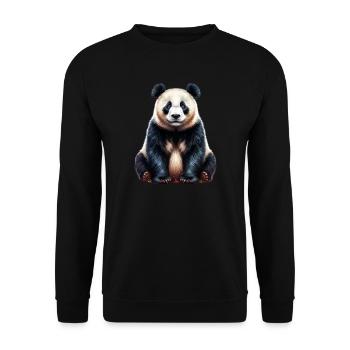 Panda - Sweat-shirt Unisexe - noir - Devant - Alina (178cm) & Michal (187cm)