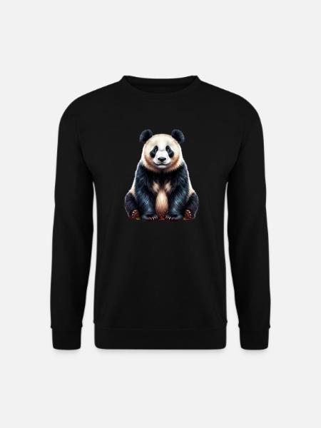 Panda - Unisex Pullover - Schwarz