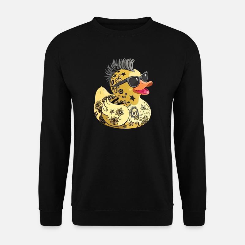Punk Badeente Gelbe Gummiente - Unisex Pullover - Schwarz