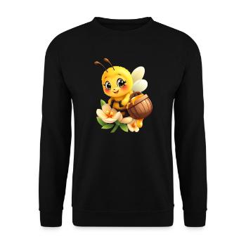Costume d’abeille Miel Apiculteur Cadeau Mignon Abeille - Sweat-shirt Unisexe - noir - Devant - Alina (178cm) & Michal (187cm)