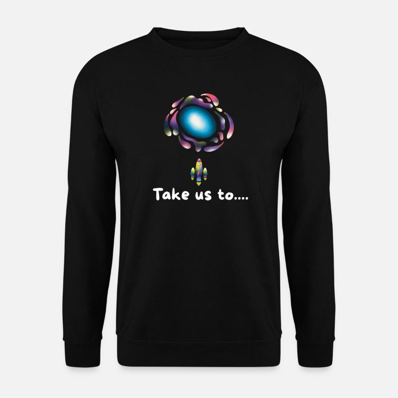 Fusée Galaxy Néon - Sweat-shirt Unisexe - noir