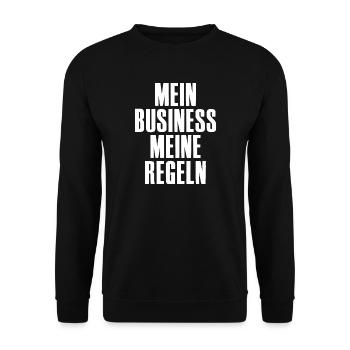 My Business My Rules for Entrepreneurs - Unisex Sweatshirt - black - Front - Alina (178cm) & Michal (187cm)