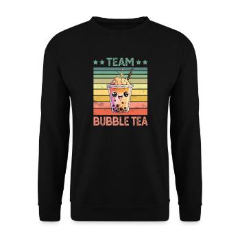 Thé à bulles - Sweat-shirt Unisexe - noir - Devant - Alina (178cm) & Michal (187cm)