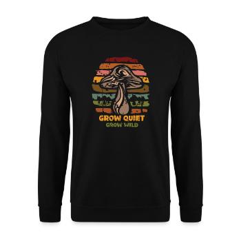 Mushroom Collector - amoureux de la nature à la culture rétro - Sweat-shirt Unisexe - noir - Devant - Alina (178cm) & Michal (187cm)