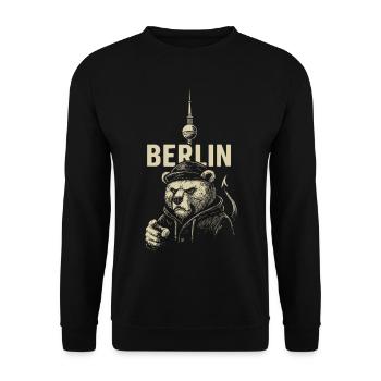 Hauptstadt Rebell - Unisex Pullover - Schwarz - Vorne - Alina (178cm) & Michal (187cm)