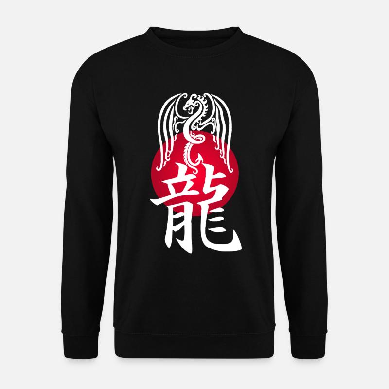 White Dragon from Japan - Unisex Sweatshirt - black