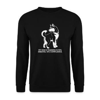 Debating Dog - Unisex Sweatshirt - black - Front - Alina (178cm) & Michal (187cm)