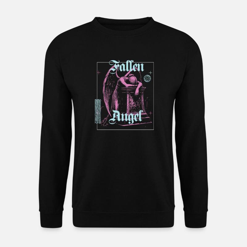 Himmlische Engelillustration - Unisex Pullover - Schwarz