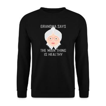 granny - Unisex Sweatshirt - black - Front - Alina (178cm) & Michal (187cm)