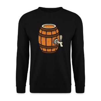 baril de bière rustique dessin animé - Sweat-shirt Unisexe - noir - Devant - Alina (178cm) & Michal (187cm)