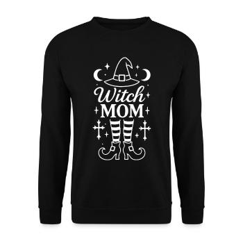 Sorcière Maman Halloween Costume Drôle Dicton - Sweat-shirt Unisexe - noir - Devant - Alina (178cm) & Michal (187cm)