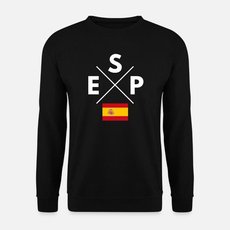 Croix du drapeau de l’Espagne - Sweat-shirt Unisexe - noir