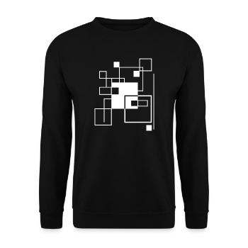 Composition géométrique de la mosaïque - Sweat-shirt Unisexe - noir - Devant - Alina (178cm) & Michal (187cm)