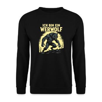 Costume de loup-garou Halloween Lune effrayante - Sweat-shirt Unisexe - noir - Devant - Alina (178cm) & Michal (187cm)
