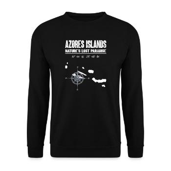 Iles des Açores Boussole Vintage - Sweat-shirt Unisexe - noir - Devant - Alina (178cm) & Michal (187cm)